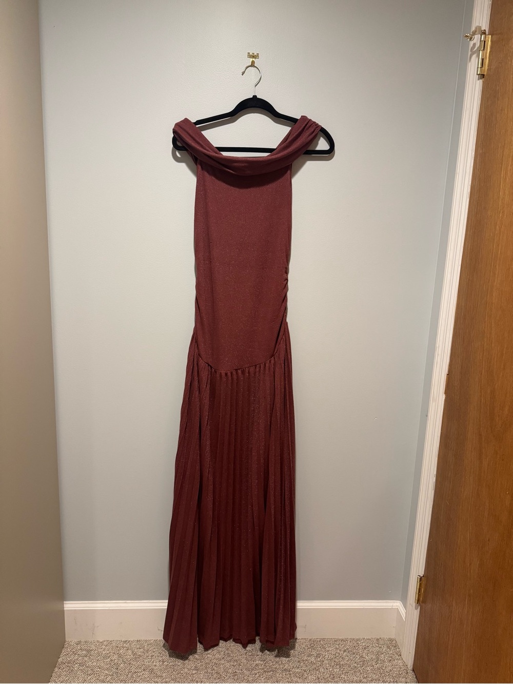 Lioness Burgundy Cowl Neck Maxi Dress